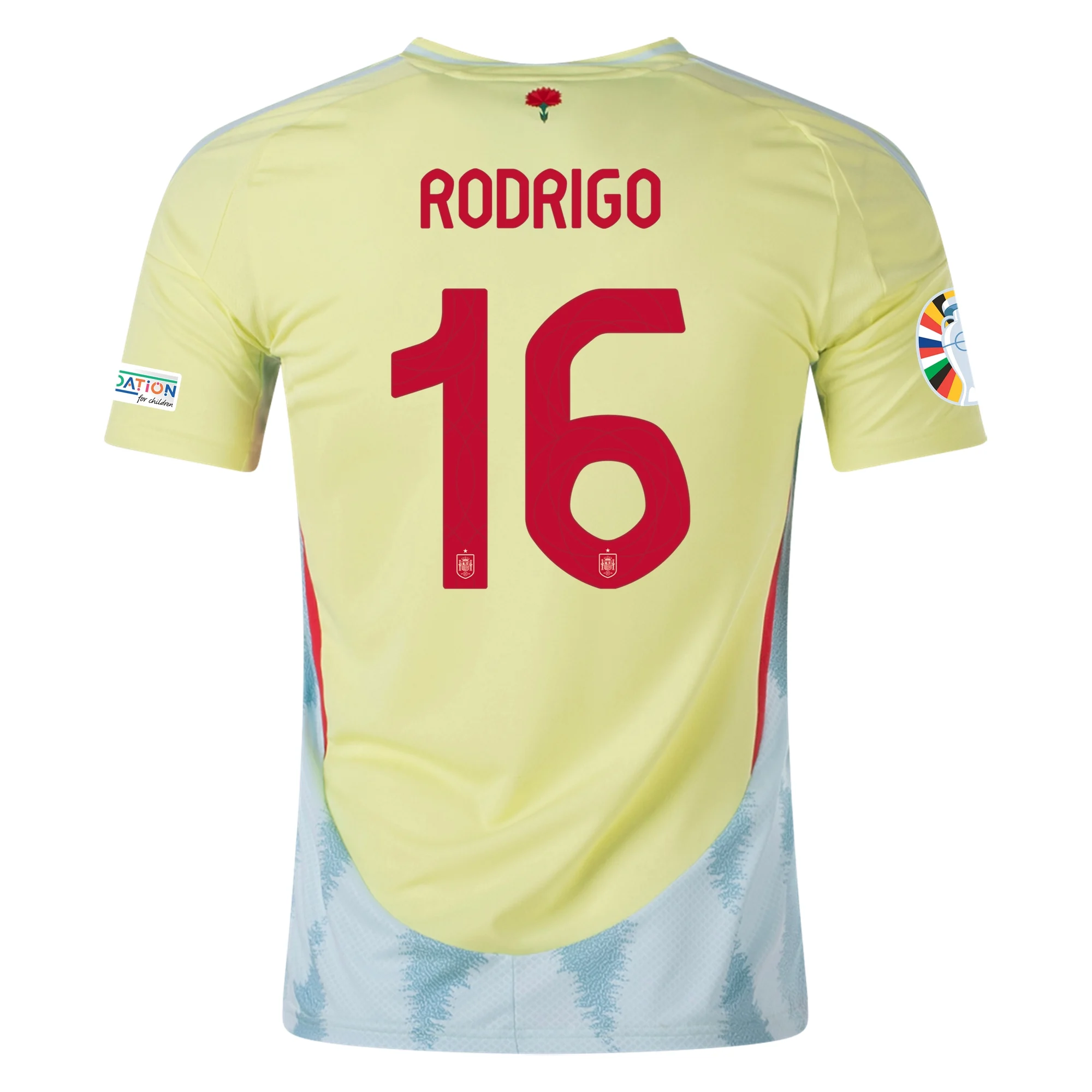 adidas Mens Spain Rodrigo Away Jersey w/ Nations League Champion