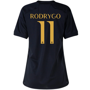 adidas Womens Real Madrid Rodrygo Third Jersey 23/24 (Black)
