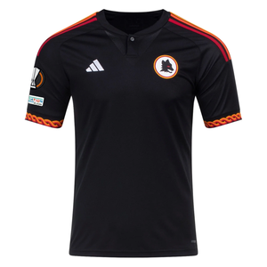 adidas Roma Third Jersey w/ Europa League Patches 23/24 (Black)