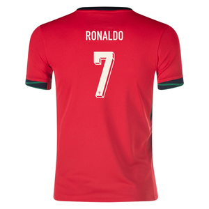 Nike Youth Portugal Cristiano Ronaldo Home Jersey 24/25 (University Red/Pine Green/Sail)