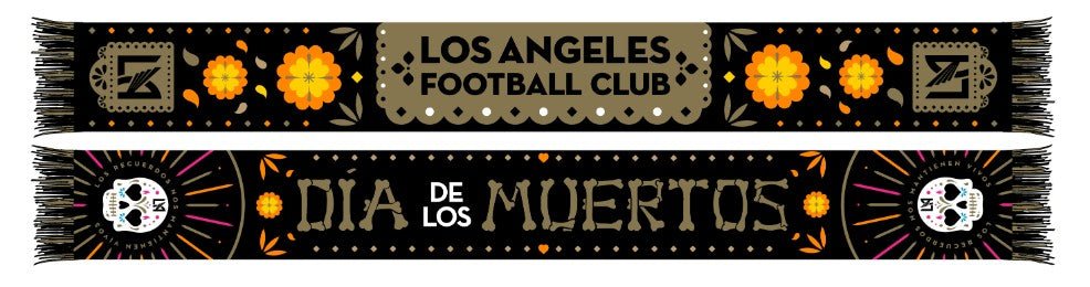 Ruffneck LAFC Día De Los Muertos Scarf (Black/Multi - Color) | SoccerWearhouse