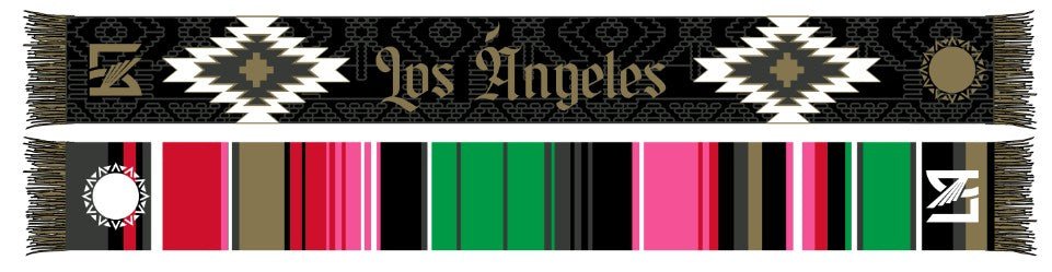 Ruffneck LAFC Zarape Scarf (Black/Multi Color) | SoccerWearhouse