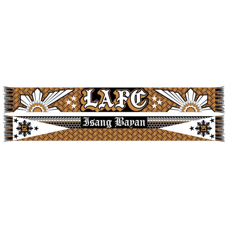 Ruffneck Scarves LAFC Filipino Heritage Scarf (Black/Gold) | SoccerWearhouse
