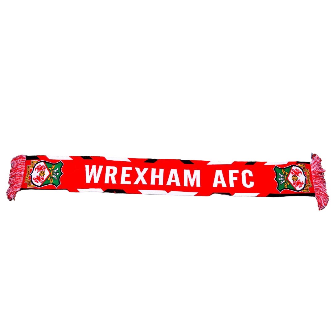 Ruffneck Wrexham AFC Soccer Scarf (Red/Black) | SoccerWearhouse