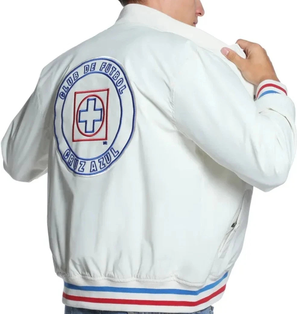 Pirma Men's Cruz Azul 26/27 Bomber Jacket (White/Blue)