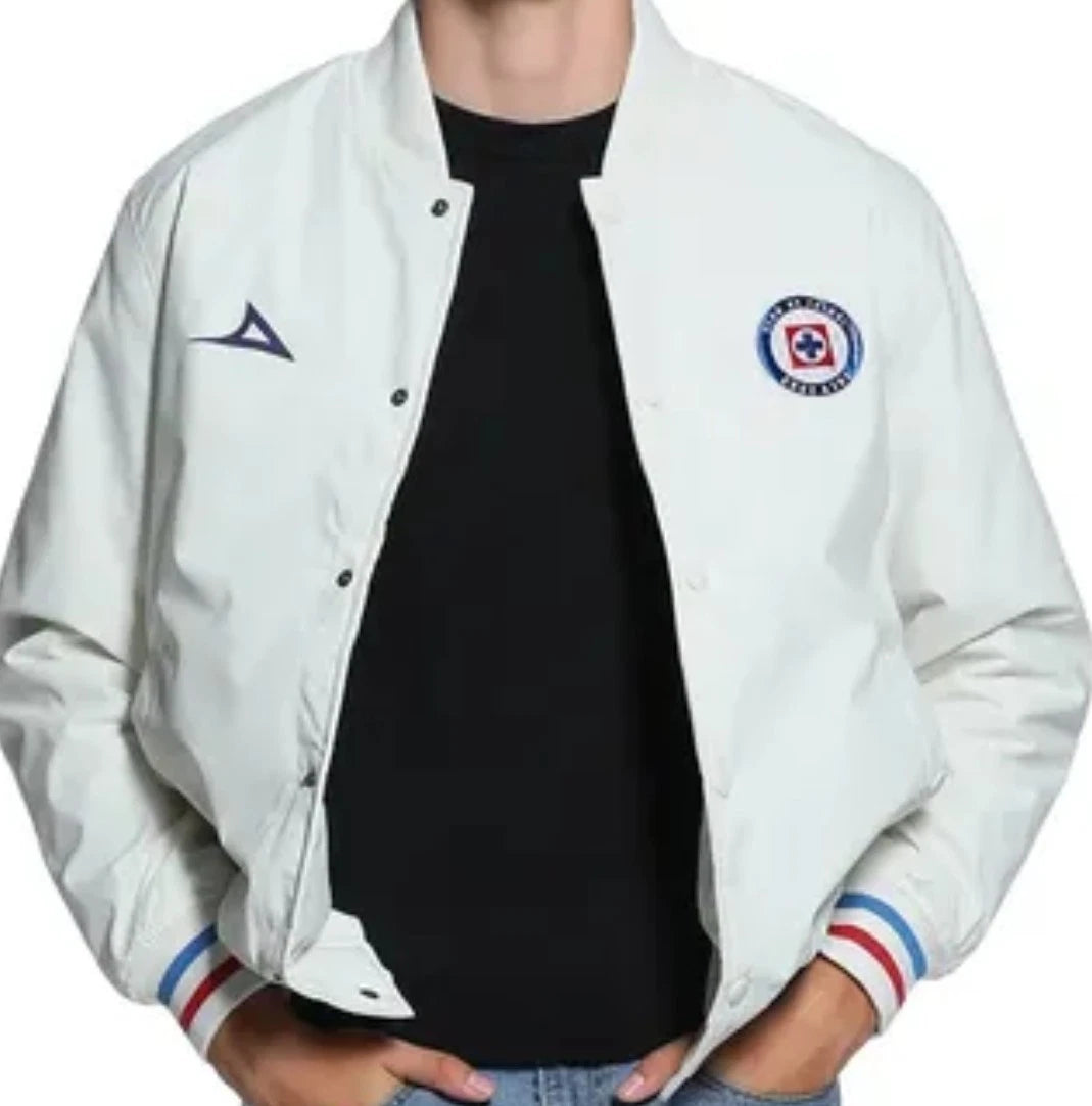 Pirma Men's Cruz Azul 26/27 Bomber Jacket (White/Blue)