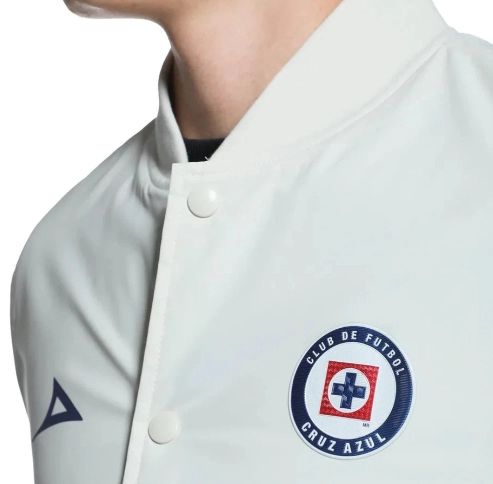 Pirma Men's Cruz Azul 26/27 Bomber Jacket (White/Blue)