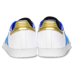 adidas Samba Messi Soccer Shoes (White/Gold/Sky Blue)