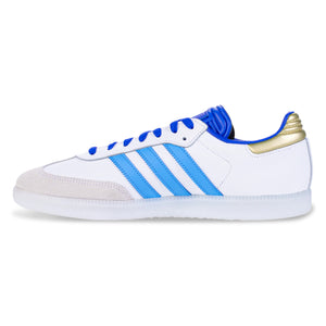 adidas Samba Messi Soccer Shoes (White/Gold/Sky Blue)