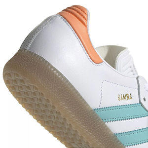 adidas Samba Inter Miami Indoor Soccer Shoes (White/Mint/Gum)