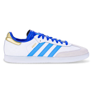 adidas Samba Messi Soccer Shoes (White/Gold/Sky Blue)