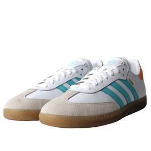 adidas Samba Inter Miami Indoor Soccer Shoes (White/Mint/Gum)