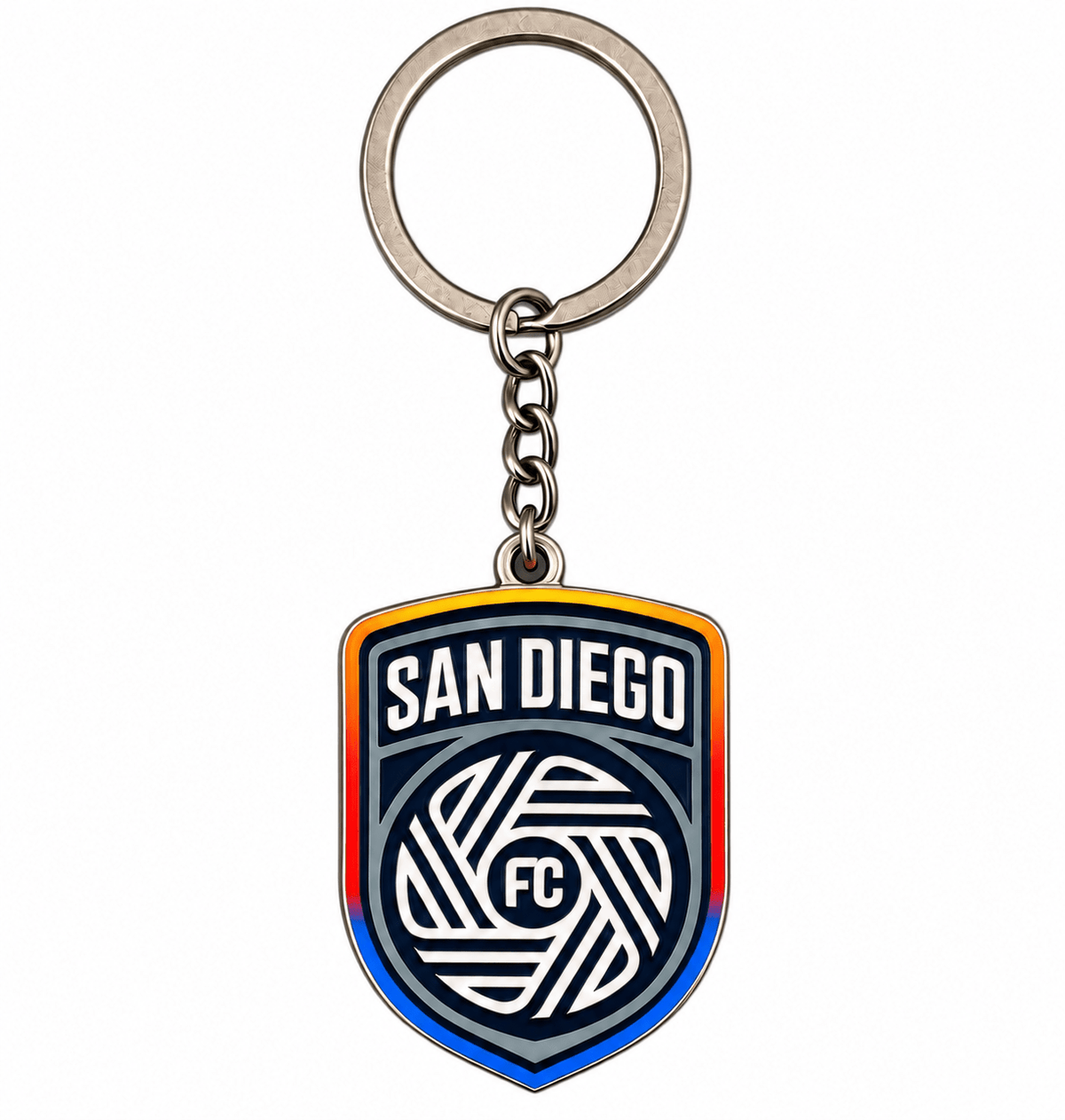 San Diego FC Double Sided Metal Crest Keychain | SoccerWearhouse