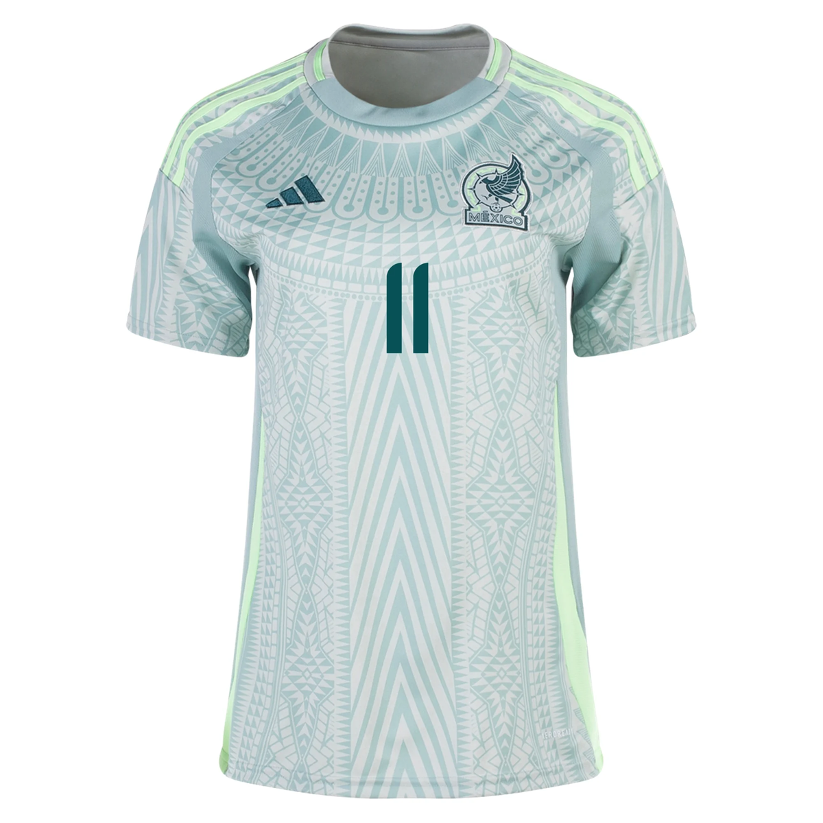 adidas Womens Mexico Santiago Giménez Away Jersey 24/25 (Linen Green ...