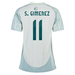 adidas Womens Mexico Santiago Giménez Away Jersey 24/25 (Linen Green)