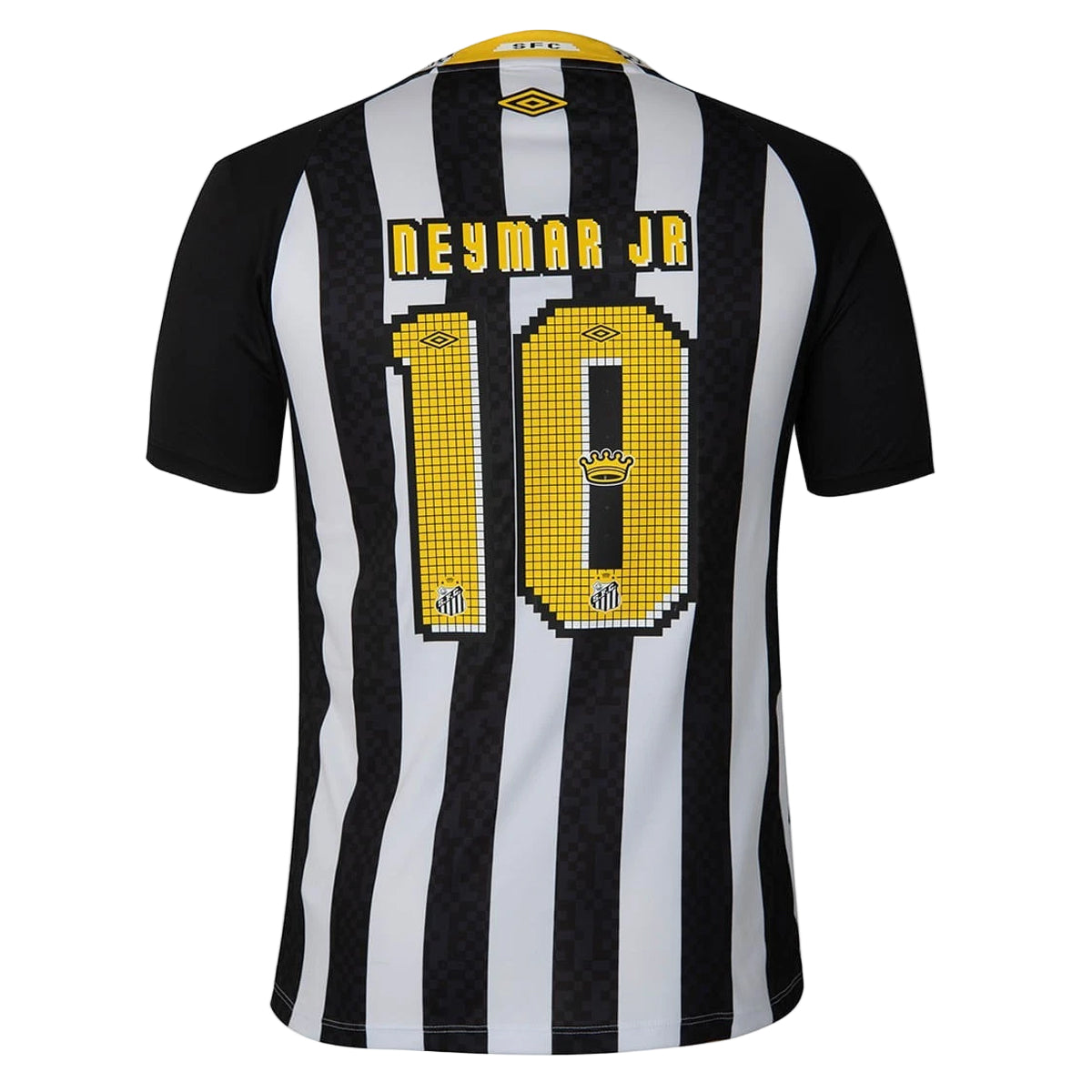 Umbro Men's Neymar Jr Santos FC Away Jersey 25/26 (Black/White