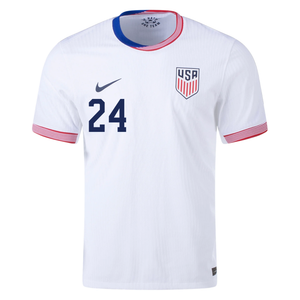 Nike Mens United States Authentic Josh Sargent Match Home Jersey 24/25 (White/Obsidian)