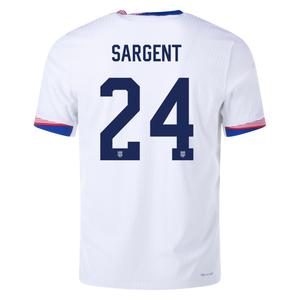 Nike Mens United States Authentic Josh Sargent Match Home Jersey 24/25 (White/Obsidian)