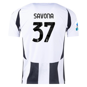 adidas Juventus Nicolò Savona Home Jersey w/ Serie A Patch 24/25 (White/Black)