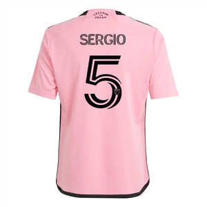adidas Youth Inter Miami Sergio Busquets Home Jersey 24/25 (Easy Pink)