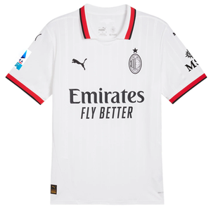 Puma AC Milan Santi Gimenez Away Jersey w/ Serie A Patch 24/25 (Puma White)