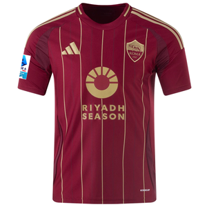 adidas Roma Gianluca Mancini Home Jersey w/ Serie A Patch 24/25 (Burgundy/Gold)