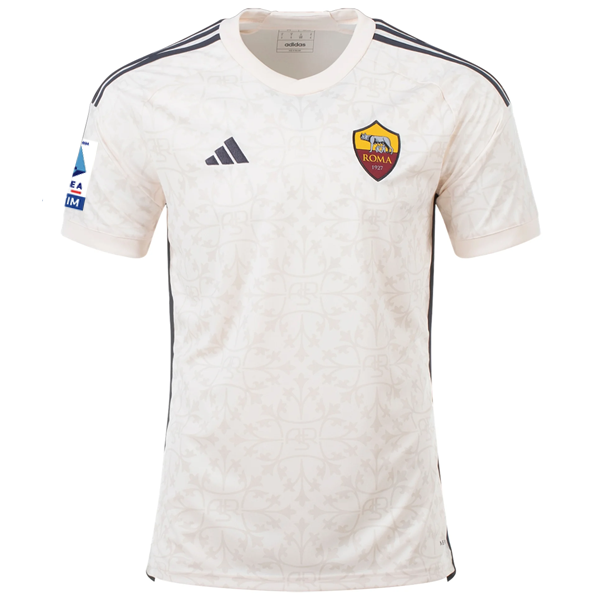 Image of adidas A.S Roma Away Jersey w/ Serie A Patch 23/24 (Beige)