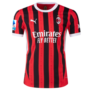 Puma AC Milan Authentic Santi Gimenez Home Jersey w/ Serie A Patch 24/25 (Puma Red/Puma Black)