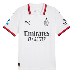 Puma AC Milan Rafa Leao Away Jersey w/ Serie A Patch 24/25 (Puma White)