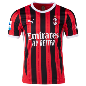 Puma AC Milan Theo Hernandez Home Jersey w/ Serie A Patch 24/25 (Puma Red/Puma Black)