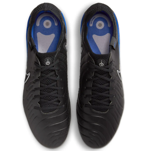 Nike Legend 10 Elite SG-Pro AC Soccer Cleats (Black/Chrome-Hyper Royal)