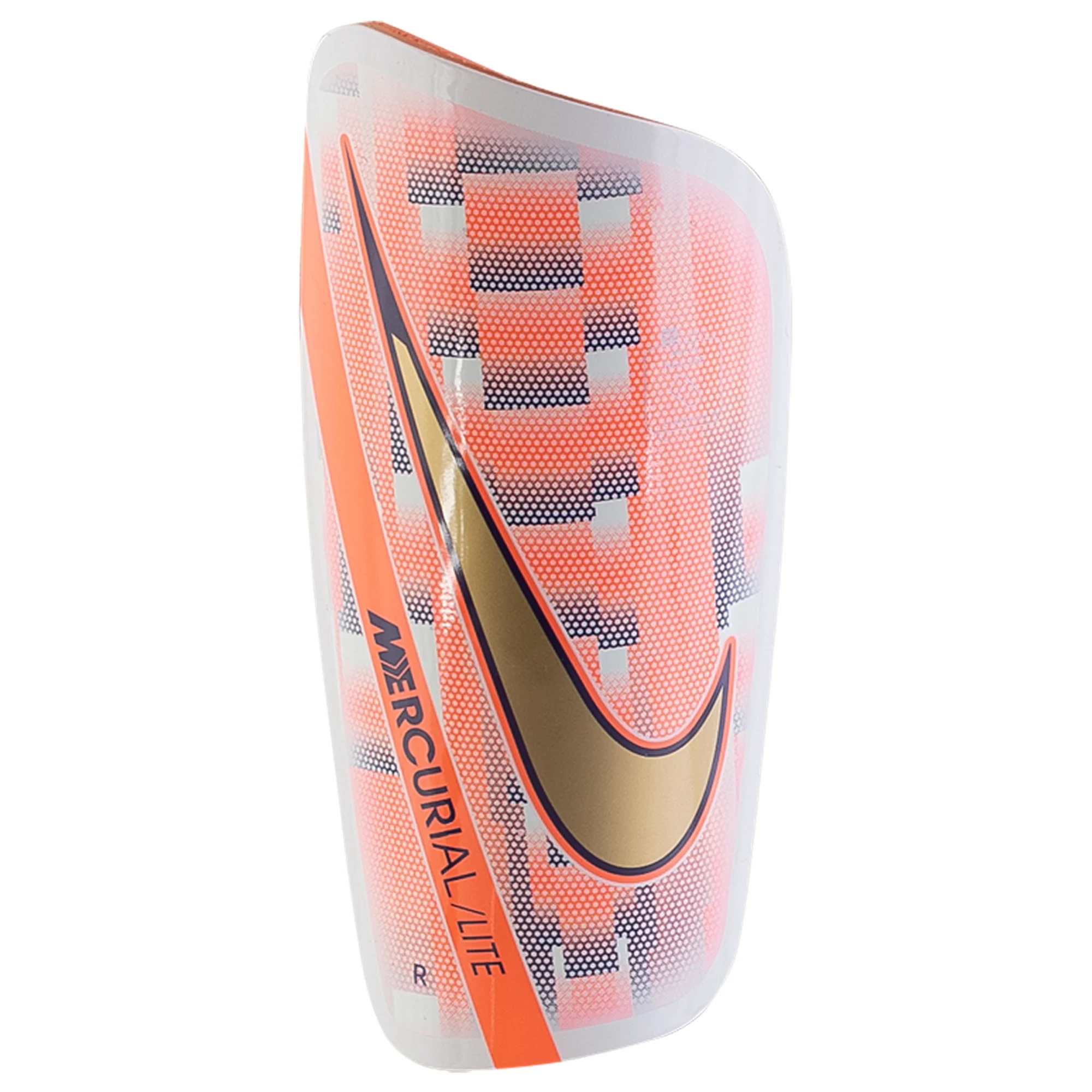 Nike Mercurial Lite Shin Guard (White/Gold/Salmon)