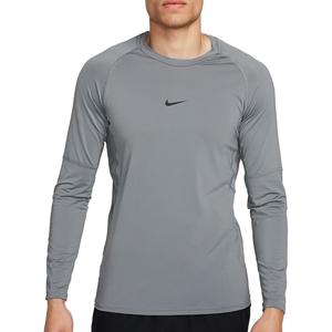 Nike Pro Dri Fit Slim Long Sleeve Fitness Top (Smoke Grey/Black)