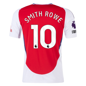 adidas Arsenal Emile Smith Rowe Home Jersey w/ EPL + No Room For Racism Patches 24/25 (Better Scarlet/White)