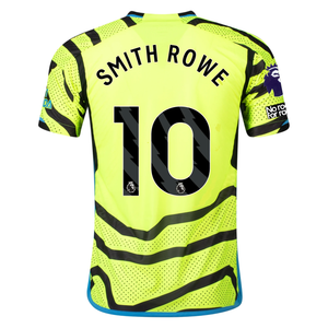 adidas Arsenal Authentic Emile Smith-Rowe Away Jersey w/ EPL + No Room For Racism Patches 23/24 (Team Solar Yellow/Black)