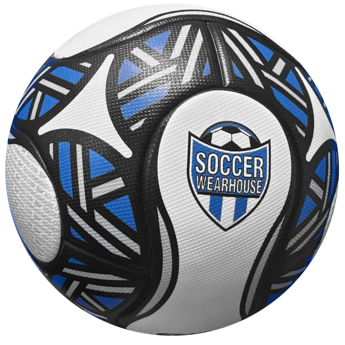 Soccer Wearhouse Thermal Bonded Match Ball (White/Black/Blue) | SoccerWearhouse