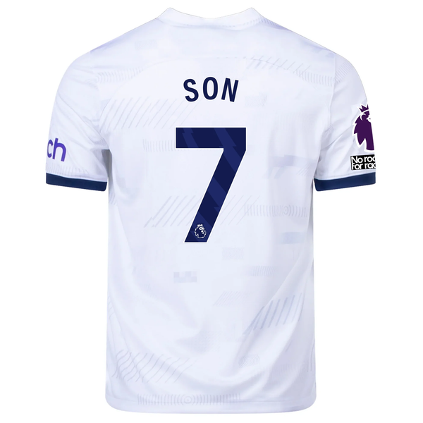 Nike Tottenham Hotspur Son Heung-min Away Jersey w/ EPL + No Room for Racism Patches 22/23 (Lapis/Black/White) Size L