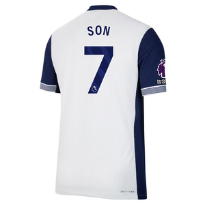 Nike Tottenham Authentic Son Heung-min Home Jersey w/ EPL + No Room For Racism Patches 24/25 (White/Binary Blue)