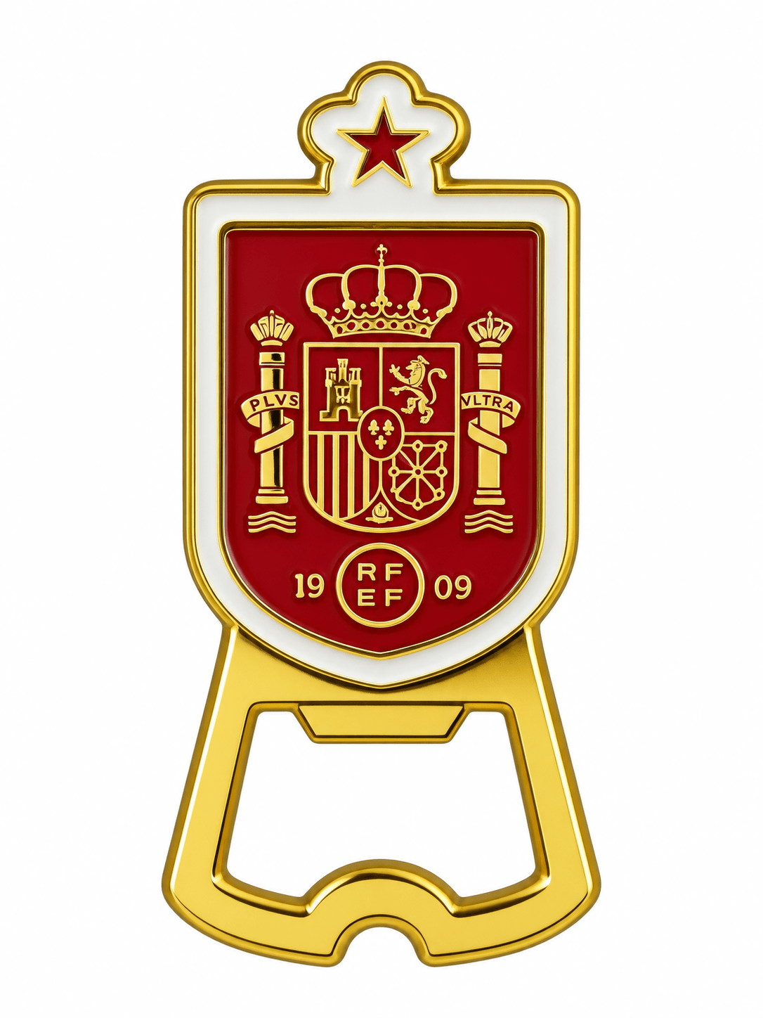 Spain National Team RFEF Metal Crest Magnetic Bottle Opener | SoccerWearhouse