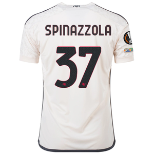 adidas A.S Roma Leonardo Spinazzola Away Jersey w/ Europa League Patches 23/24 (Beige)