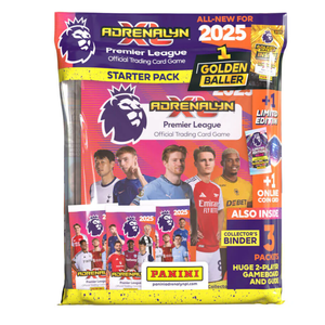 Panini Premier League 2025 Adrenalyn XL Trading Card Starter Pack Album + 27 Cards + Limited Edition Card