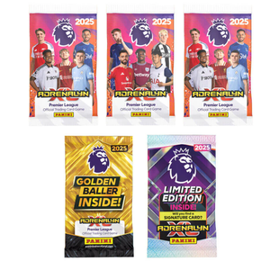 Panini Premier League 2025 Adrenalyn XL Trading Card Starter Pack Album + 27 Cards + Limited Edition Card