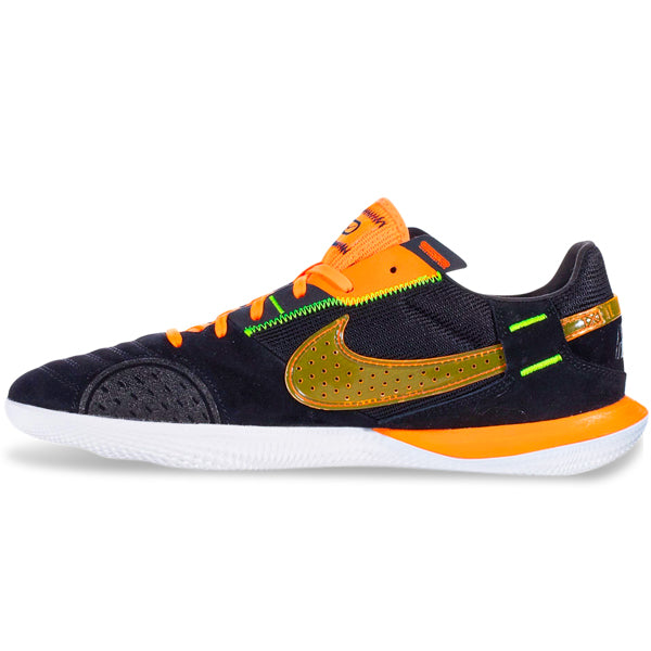 Nike Streetgato Black Orange Volt DC8466-081 Men's SZ 9 Indoor Soccer Shoes top