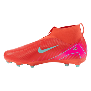 Nike Jr. Zoom Superfly 10 Academy FG/MG Soccer Cleats (Ember Glow/Aurora Green)