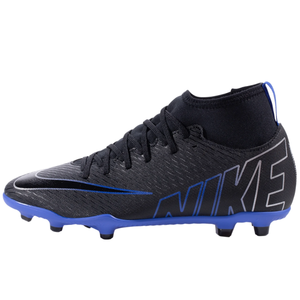 Nike Jr. Superfly 9 Club FG/MG Soccer Cleats (Black/Chrome-Hyper Royal)