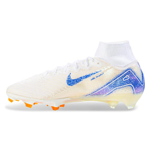 Nike Zoom Superfly 10 Elite FG Soccer Cleats (White/Racer Blue)