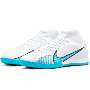 Nike Zoom Superfly 9 Academy Indoor Soccer Shoes (White/Baltic Blue-Pink Blast)