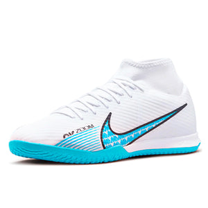 Nike Zoom Superfly 9 Academy Indoor Soccer Shoes (White/Baltic Blue-Pink Blast)