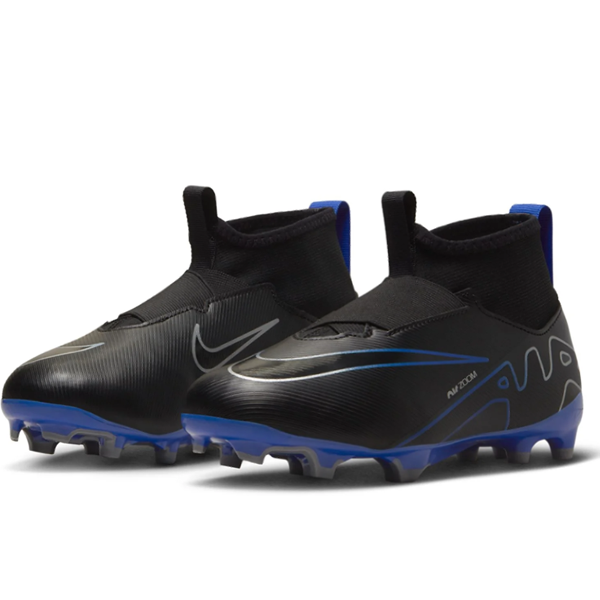 Nike Jr. Zoom Superfly 9 Academy FG/MG Soccer Cleats (Black/Chrome-Hyp ...