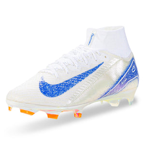 Nike Zoom Superfly 10 Elite FG Soccer Cleats (White/Racer Blue)